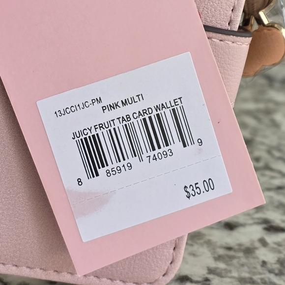 Juicy Couture Pink Cherry Card Holder Wallet - Picture 5 of 7